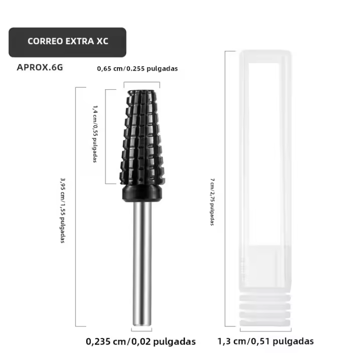 Broca De Uñas Cerámica Negra 5 En 1 Para Máquina Eléctrica De Perforación 3/32" Shank Eliminador De Polvo De Uñas Y Pintura Gel - 1