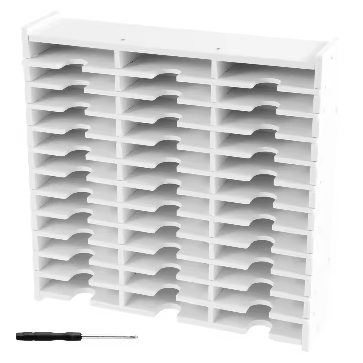 Estante De Almacenamiento Para 36 Pads De Tinta Organizador De Medios Caja De Almacenamiento Móvil Para Teléfonos Móviles Rack De Exhibición Para DVD Accesorios De Escritorio - 1