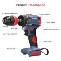 Destornillador Eléctrico Recargable 21V Brushless 2 En 1 Con Impacto Herramienta Eléctrica De 55Nm 2 Velocidades Sin Cable Para DIY En El Hogar - details 1