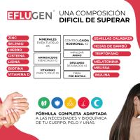 Avanceutics EFLUGEN ANTICAIDAS   Tratamiento para la Caída del Cabello en Mujeres  Contiene Biotina, Selenio y Zinc  Estimula el Crecimiento del Cabello  Cuidado Capilar y uñas en Mujeres  30 cápsulas - Vegano, Sin Gluten, Sin Lactosa - details 4