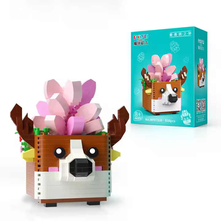 Bloques De Construcción Para Jardín Arbolito Eterno DIY Kit De Oficina Romántico Para Niñas Bloques Pequeños De Plástico ABS Compatible Con Lego Sin Batería Originales De China - 1