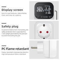 Controlador De Temperatura Digital Con Display LCD Timbre Preset Para Enfriamiento Y Calentamiento Sensor De Temperatura EU Plug 220V - details 8