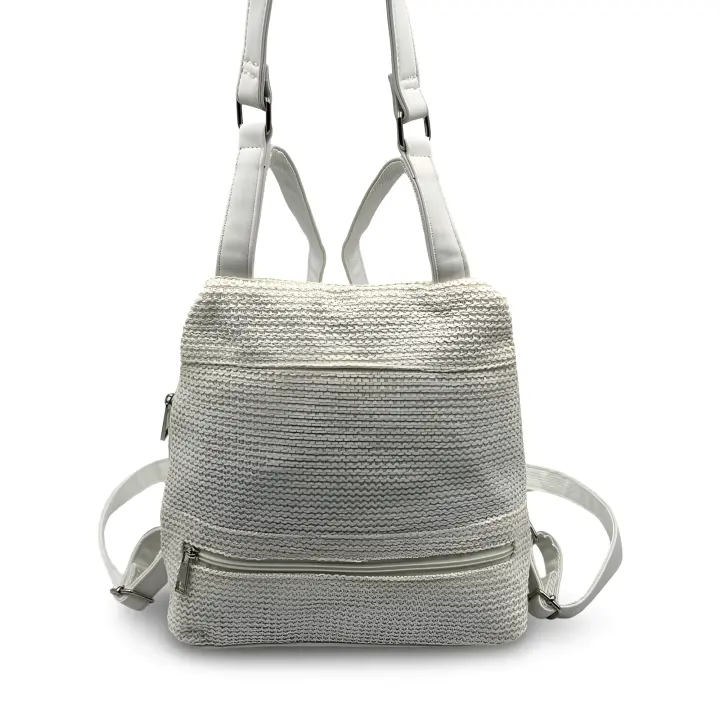 Mochila de seguridad estilo rafia con asas regulables y asa de brazo, amplia capacidad. Colección Primavera-Verano 2025. - 1