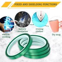 Cinta De Película PET Verde 33M/Rol Resistente a Altas Temperaturas Para Protección De Soldadura SMT PCB Aislamiento Y Escudo De Plata - details 1