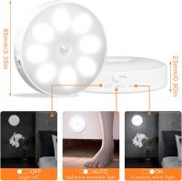 Luz Nocturna con Sensor de Movimiento Recargable por USB - Luz Para El Ventilador - 8 Leds - 3 Modos Automát - Encend - Apag - details 0