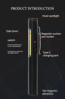 Linterna LED Recargable USB Mini Portátil Con Clip De Bolígrafo Impermeable Y Imán Para Trabajo Emergencias Exteriores - details 23