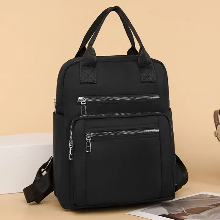Mochila De Viaje Casual Para Mujer Impermeable De Oxford Gran Capacidad Con Hombros Múltiples Funciones Estilo Escolar - 1