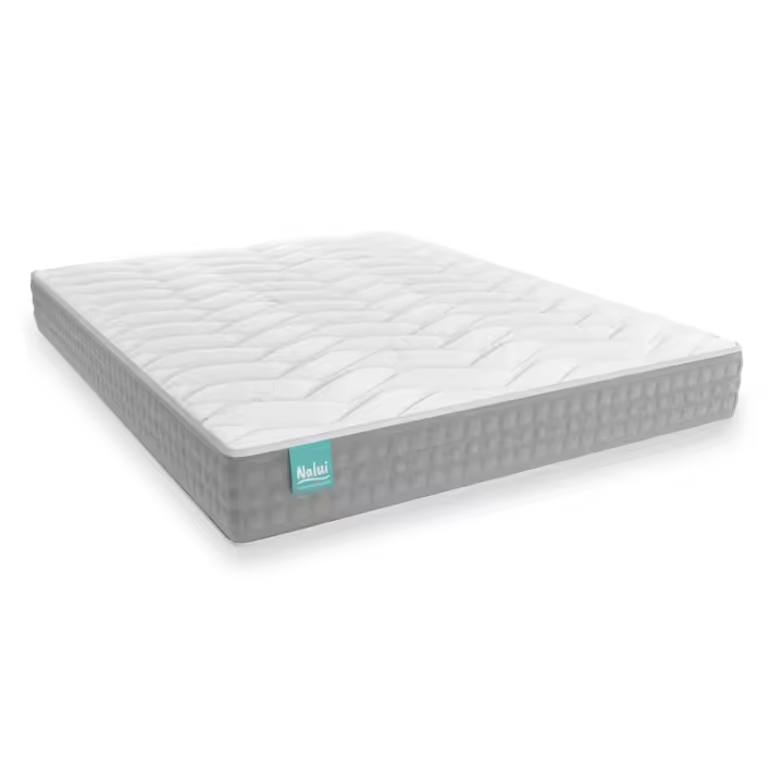 Nalui Colchón Viscoelástico Talaia Blanco ±21cm Firmeza Media con Tejido Strech Bambú. Reversible | Fabricado en España - 1