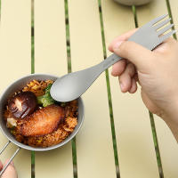 Ti Spork 3-en-1 Cuchara Tenedor Cortador Para Camping Y Senderismo Utensilio De Camping De Titanio Combi - details 2