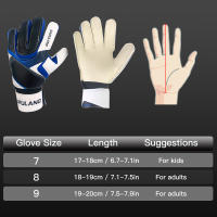 Guantes De Portero De Fútbol Para Niños Y Adultos Tamaños 7/8/9 Antideslizantes Y Gruesos Para Jugadores Profesionales - details 5