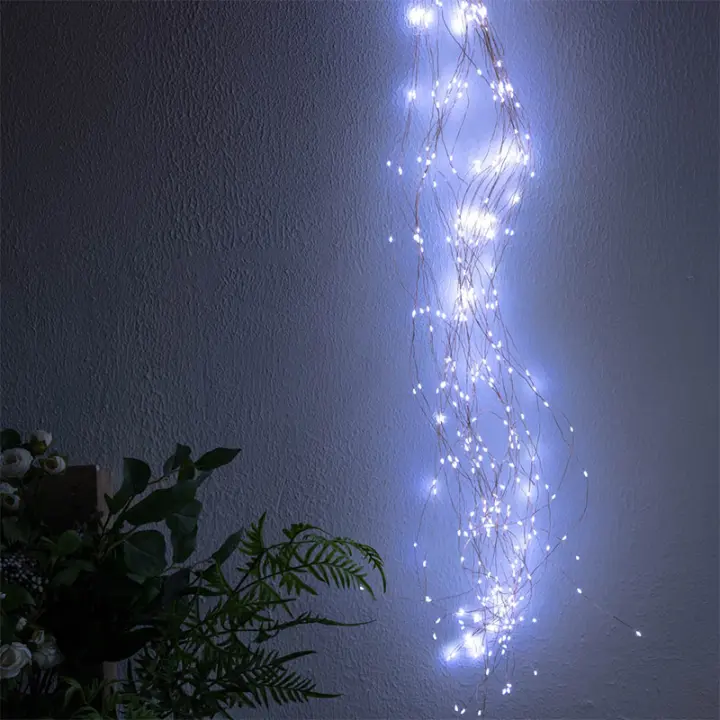 Luces De Arbol De Navidad RGB Con Timer De Batería LED Para Exterior Decoración De Jardín Casas Fiestas Bodas Ornaments Incluye Pilas AA - 1