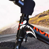 Pegatina De Bicicleta Impermeable Para Tubo De Prensa Decorativa Y Antigolpes Para MTB Y Carretera Pegatina De Máscara De Tiburón Para Motocicleta - details 11