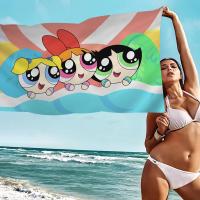 Toalla De Baño P-Power Puff-Girls Para Niñas Toalla De Playa Personalizada Toalla De Piscina Regalo De Vacaciones Toalla De Picnic Toalla De Fiesta Tamaño 30x60 Cm 50x100 Cm Absorbente Y Secado Rápido Poliéster/Celulosa De Paja - details 2