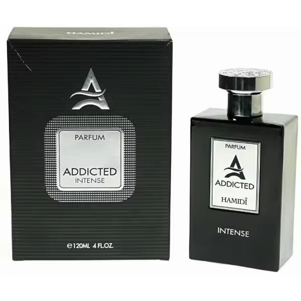 Perfume Árabe 100% Original Hamidi Addicted Intense EDP Eau de Parfum para Unisex 100ml – Fragancia Exquisita y Atractiva de Alta Calidad, Sin Alcohol, Para Una Experiencia Olfativa Única, Duración Todo el Día, Empaque Elegante y Ecológico - 1