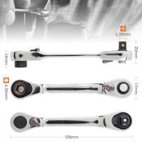 Llave De Enchufe Doble Cabeza 2 En 1 Mini Llave De Destornillador Con Mango 72 Dientes Herramienta Rápida Para Instalación - details 5