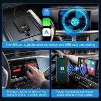 Adaptador Inalámbrico Carlinkit 5.0 Para Coche Compatible Con Mazda Chevrolet Volvo Ford Toyota Porsche Haval Lexus Renault Soporta iOS 10 Y Android 11.0 Conexión Wired Android Auto CarPlay - details 9