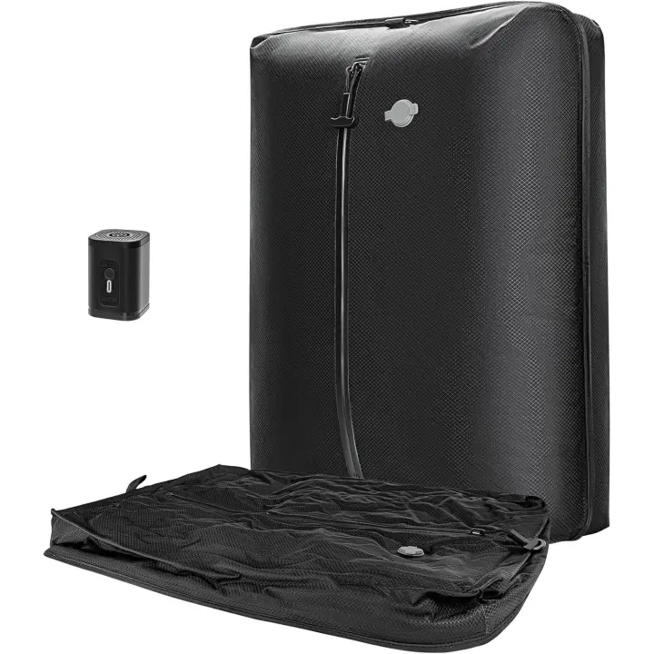 Luvan Bolsa de Vacío Profesional para Viaje con Bomba de Vacío Inalámbrica, Bolsa de Compresión Reutilizable IP67, Ideal para Ahorrar Espacio en Maletas y Mochilas, Ligera y Duradera (1 Bolsa + Bomba) - 1