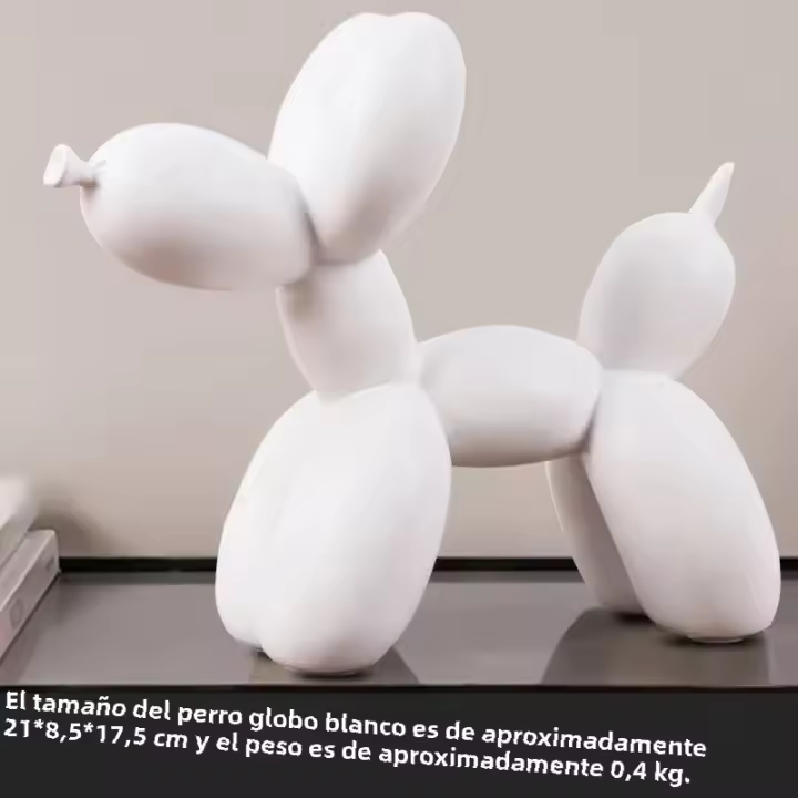 Decoración Creativa Nórdica Perro De Globo De Resina Para Sala De Estar Porche Oficina Escritorio Moderno Y Elegante - 1