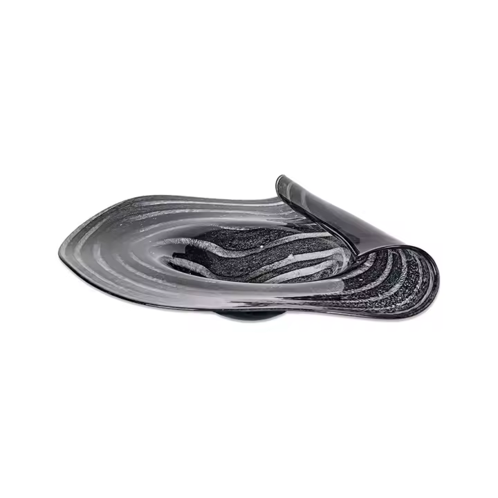 Centro 50cm cristal gris ondas pacific  Material: Cristal Medidas (Ancho*Alto*Fondo): 50*13*50Presume de casa - 1
