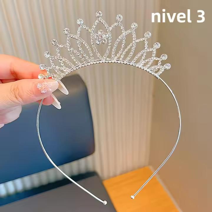 Diadema De Corona Para Niñas 1 Pieza Accesorio De Cabello Lindo Para Fiestas Y Desfiles Regalo De Cumpleaños Para Niñas Pequeñas - 1