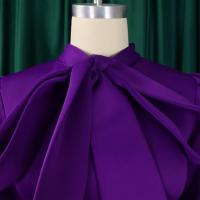 Vestido Elegante De Fiesta Para Mujer 2024 Con Cuello Con Lazo Manga Corta Cintura Alta A-Line Plisado Hasta El Tobillo Vestido De Cumpleaños - details 33