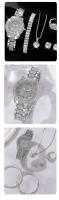 Reloj De Lujo Elegante Para Mujer 6PCS Con Cristal Y Aleación De Metal Reloj De Cuarzo Con Pulsera De Cristal Regalo Para Damas - details 3