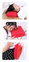 Almohada De Viaje Inflable Ultraligera De 47x30cm Para Camping Playa Descanso Con Tela Flocada Cuadrada Adaptada Para Napping Y Trabajo En Mesa - details 8