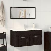 Set de Muebles de Baño de 2 Piezas en Madera Ingenierizada de Roble Negro - details 0