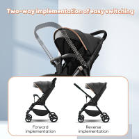 Foldable Baby Stroller Luxurious Portable Travel Baby Carriage Fold Pram High Landscape Shock Absorption Newborn Infant Stroller - details 2