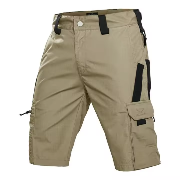 Pantalones Militar Verdes Para Hombres Estilo Safari Casual Shorts De Verano Multi Bolsillos Material COTON Y POLYESTER - 1