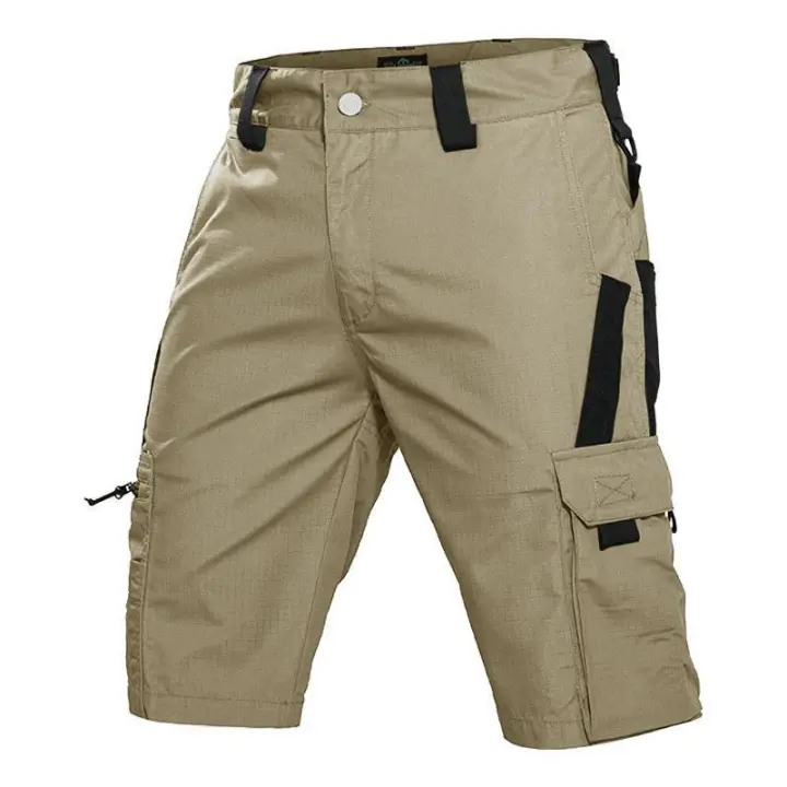 Pantalones Militar Verdes Para Hombres Estilo Safari Casual Shorts De Verano Multi Bolsillos Material COTON Y POLYESTER - 1