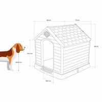 7H SEVEN HOUSE Caseta De Resina Para Perros 7house | Refugio Cómodo y Duradero | Dimensiones 66,5x73,6x69,5cm | Casa de Plástico 100% Reciclable | Uso Interior y Exterior - details 3
