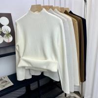 Suéter De Térmica Elegante Para Mujer Con Cuello Alto Y Lona Gruesa Abrigado Sueter De Punto Elegante Para Oficina Top Delgado De Jersey De Invierno - details 17