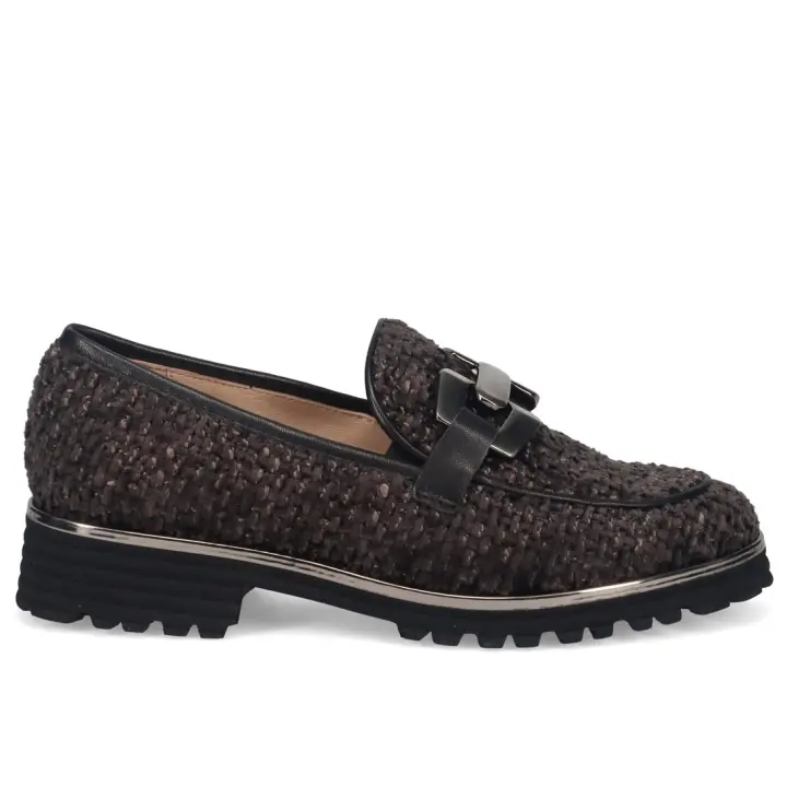 Sangiorgio Mocasín para Mujer en Negro y Bronce y terciopelo 175 - 1