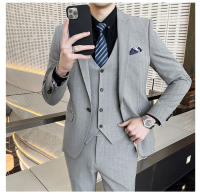 Traje De Boda Invernal Con Rayas Tres Piezas Vestido Y Pantalones Moda Negocios Atractivo Traje Casual Para Celebraciones - details 5