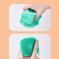 Cepillo De Baño Para Perros Y Gatos Con Dispensador De Shampoo Cepillo De Masaje De Silicona Suave Con Pincel De Goma Herramienta De Aseo Para Mascotas - details 3