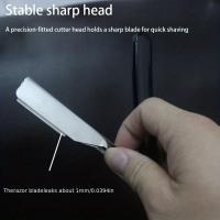 Afeitadora Manual Profesional De Acero Inoxidable Cuchillo De Barba Con 10 Hojas Para Hombres Corte Preciso Y Suave - details 9