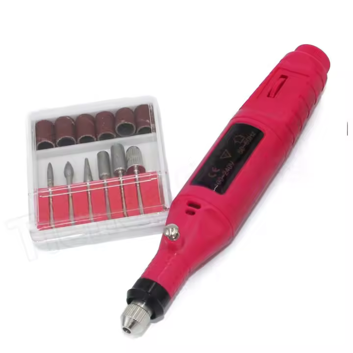 Lima de uñas profesional Torno Eléctrico para manicura 6 en 1 con Kit de Limas para Arresto de uña - 1