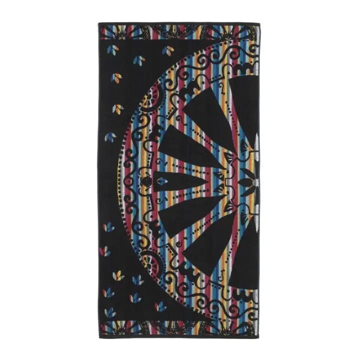 Novotextil Toalla de Playa Jacquard 170x 90 cm con Colores Vivos Estampados Modernos Toalla Grande de Alta Calidad Suave Absorbente Resistente Ideal Verano Piscina Vacaciones Camping o Spa Diseño Original Elegante Secado Rápido Tejido - 1