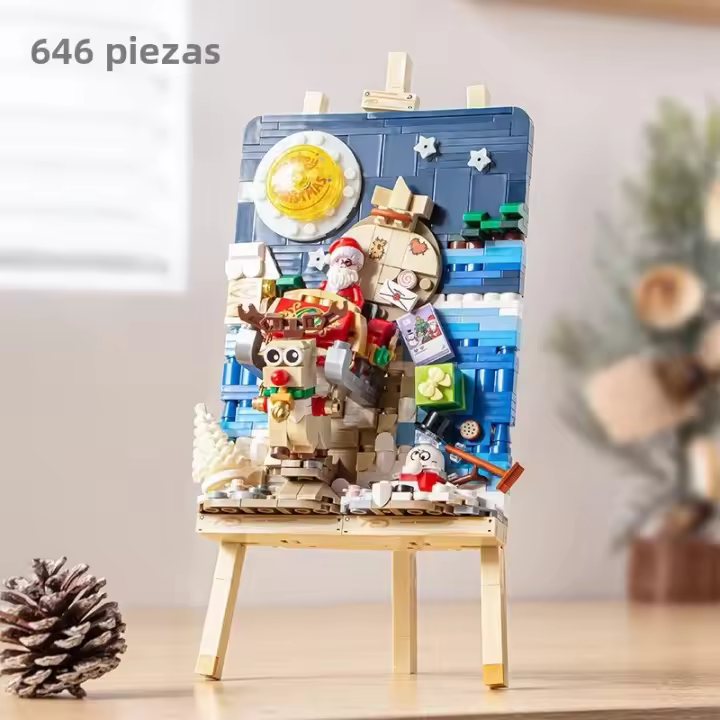 Mini Animales De Loz En Tablero De Dibujo Paisaje Bloques De Construcción Modelo De Asamblea Puzzle De Tren Regalo De Cumpleaños Para Niños - 1