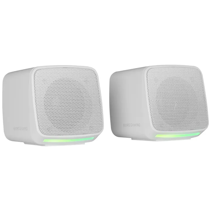Mars Gaming MS-PRO, Altavoces Compactos 10W, Iluminación RGB Flow Dinámica, Altavoz PC con Caja de Control y Entrada Jack 3.5mm, Altavoces Gaming Compatibles con PC / Mac / Smart, Altavoces PC en Negro, Rosa o Blanco - 1