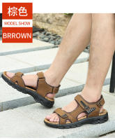 Nuevos Sandalias Para Hombre Con Suela Gruesa Y Capa Exposada De Cuero Genuino Casual Ligeros Zapatillas De Moda Con Cierre De Correa Y Suela De Goma - details 11