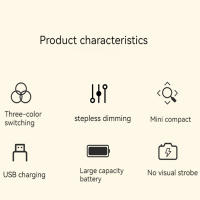 Lámpara De Noche Recargable USB Con Interruptor Táctil De 3 Colores Protección Ocular Regulación Sin Pasos Para Dormitorio - details 1