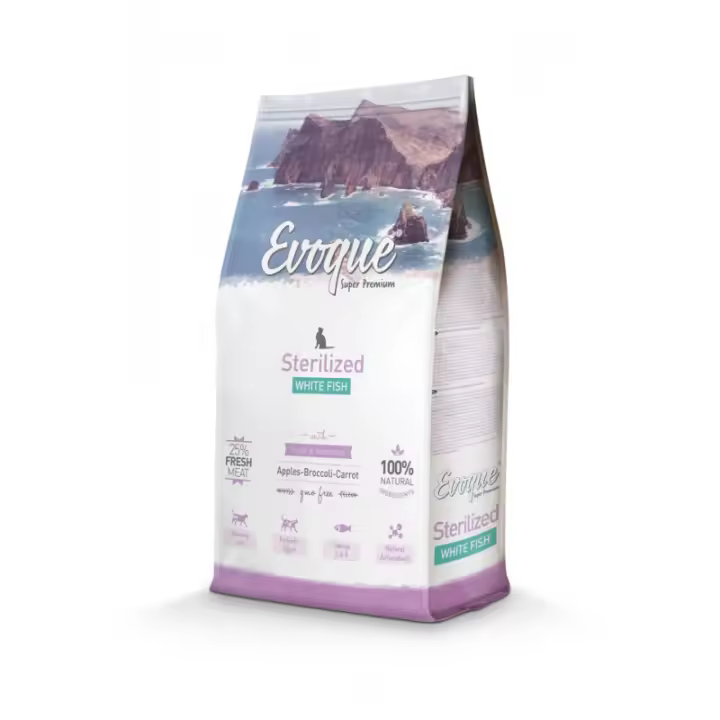 EVOQUE GATO ESTERILIZADO PESCADO BLANCO 8 Kg - 1