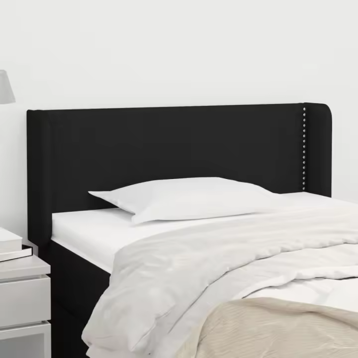 vidaXL Cabecero de tela negro 103x16x78/88 cm - 1