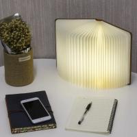 Lámpara De Mesa Recargable USB 3D Madera Plegable LED Luz Nocturna De Libro Con 3 / 5 Colores De Iluminación Decoración Para Dormitorio Y Sala De Estar - details 12