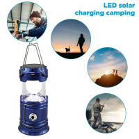 Lámpara Multifuncional Solar Portátil Para Camping Impermeable Luz De Emergencia Con Fuente De Energía LEDLinterna Portátil Para Acampar - details 9