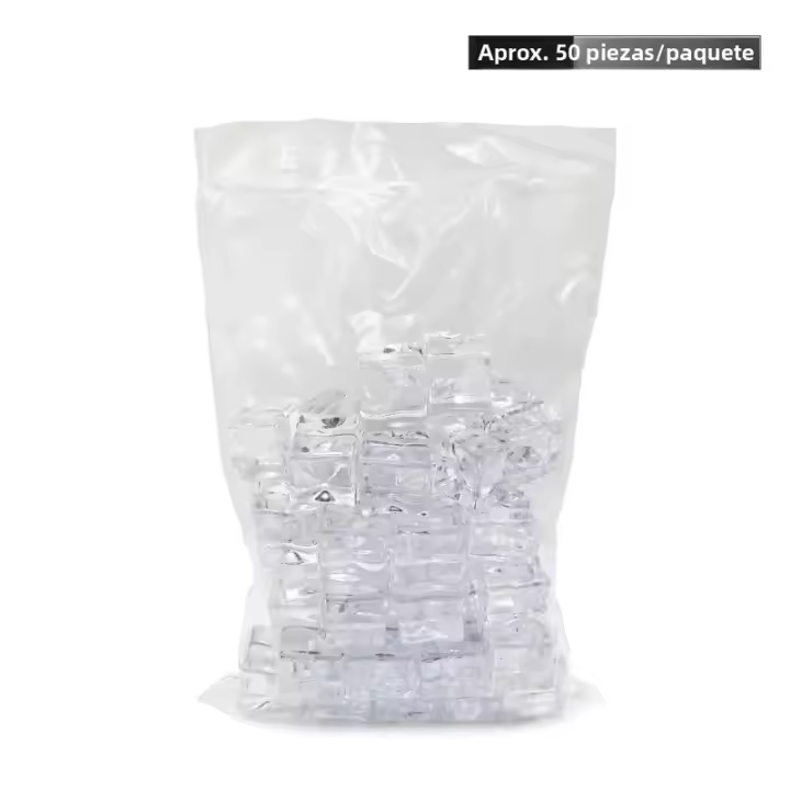 Cubos De Hielo Falsos Reutilizables De Acrílico Translúcidos Para Fotografía Accesorios De Decoración Tamaños Disponibles 1.7/2/2.5/3 Cm Pack De 25 - 1