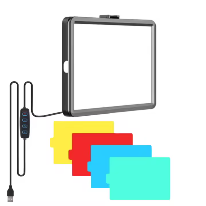 Panel De Iluminación LED Para Fotografía 8 Pulgadas 3000-6000K Luz De Rellenar Para Streaming En Vivo YouTube RGB - 1