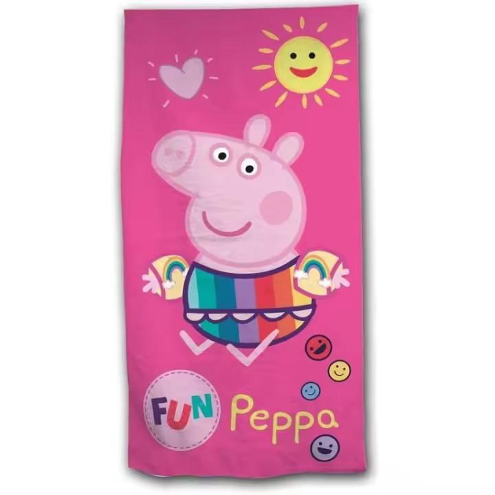 Toalla Peppa Pig De Playa y Ducha, Licencia 100% Oficial, 70x140 cm, New Import - Kiglam - 1